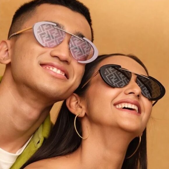 NEW FENDI GEOMETRIC VIOLET MEN SUNGLASSES FENDI FE40042U 81U EYEWEAR - Picture 2 of 5